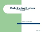 Marketing javnih usluga Ekonomski Fakultet Rijeka ožujak 2008