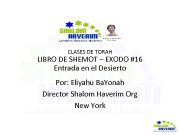 CLASES DE TORAH LIBRO DE SHEMOT EXODO