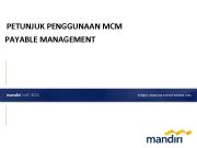 Preliminary Draft PETUNJUK PENGGUNAAN MCM PAYABLE MANAGEMENT