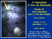 O Apocalipse O livro da Revelação Estudo 01