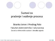 Sustavi za praćenje i vođenje procesa Branko Jeren
