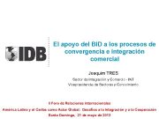 El apoyo del BID a los procesos de