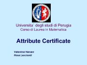 Universita degli studi di Perugia Corso di Laurea