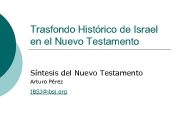 Trasfondo Histórico de Israel en el Nuevo Testamento