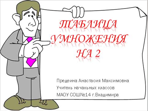 Презентация Умножение на 2