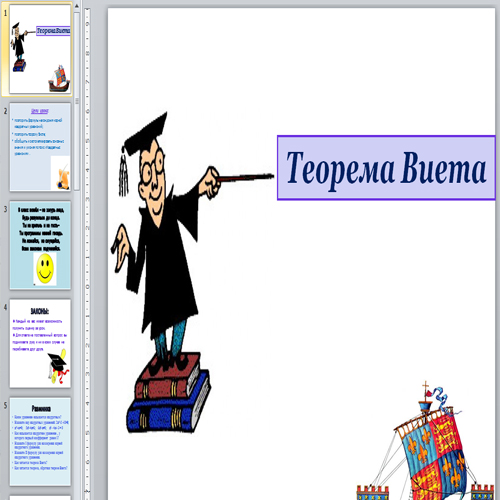 Презентация Теорема Виета