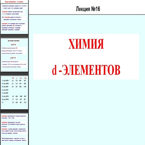 Презентация d — элементы