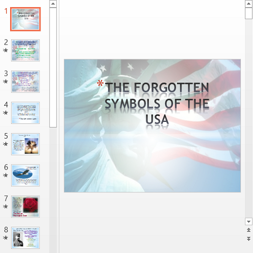 Презентация Старые символы США