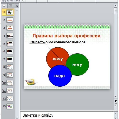 Презентация Правила выбора профессии