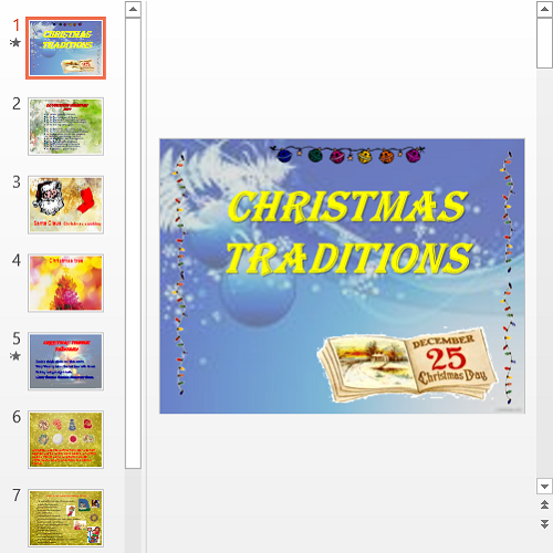 Презентация Christmas Tradition