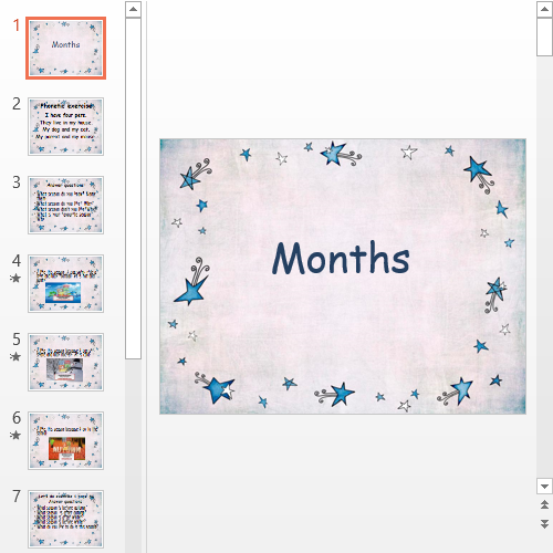 Презентация Months