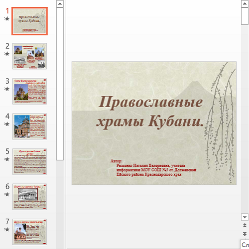 Презентация: Православные храмы Кубани
