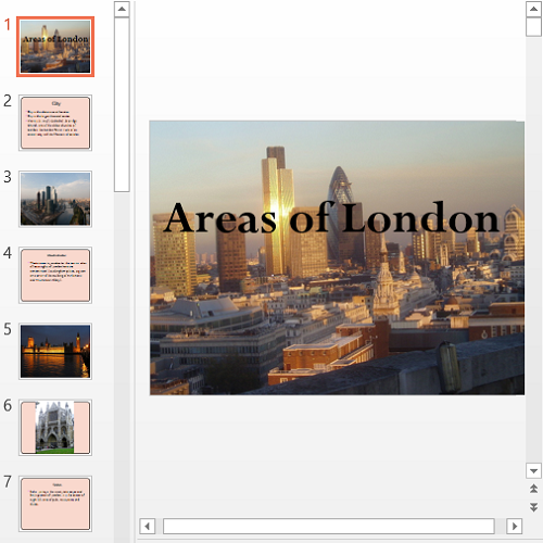 Презентация Areas of London