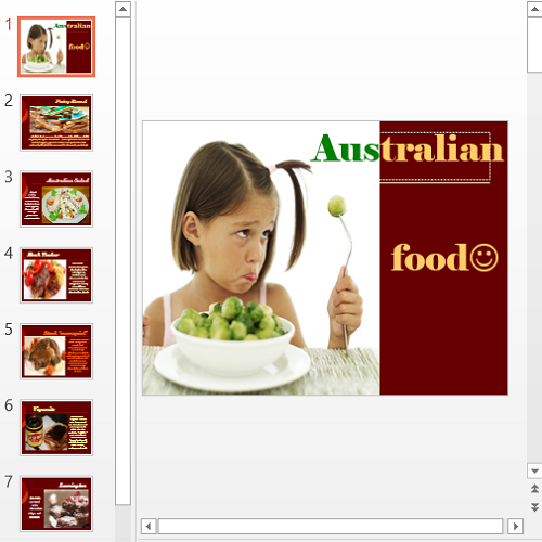 Презентация Australian food