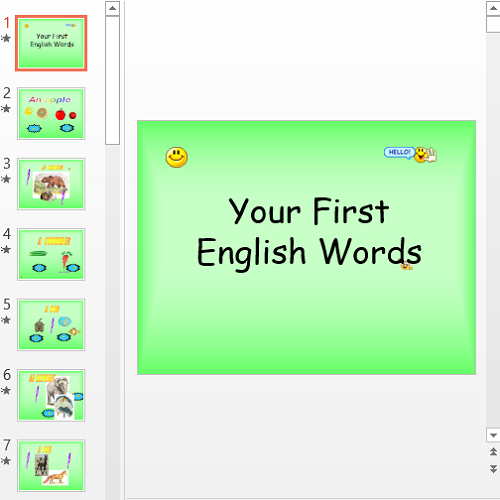 Презентация Your First English Words