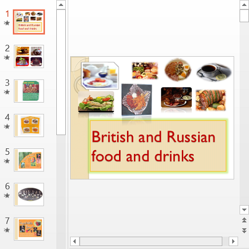 Презентация British and Russian food and drinks