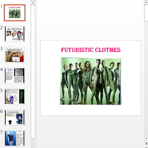 Презентация Futuristic clothes