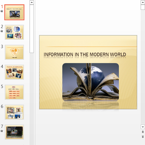 Презентация Information in the modern world