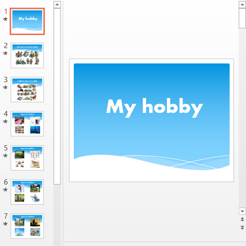 Презентация Хобби на английском языке