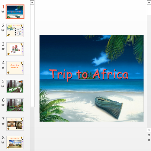 Презентация Trip to Africa