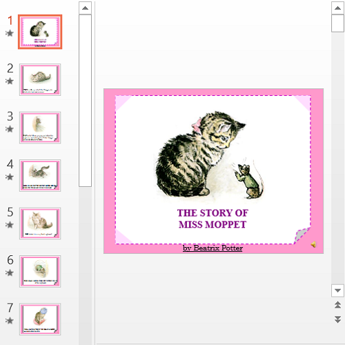 Презентация The story of miss moppet