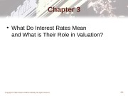 Chapter 3  • What Do Interest Rates