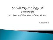 Lecture 4   emotion a conscious evaluative