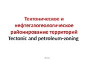 Тектоническое и нефтегазогеологическое районирование территорий Tectonic and petroleum-zoning