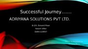 ADRIYANA SOLUTIONS PVT LTD. Successful Journey……. Design &