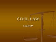 CIVIL LAW Lecture 9  Representation