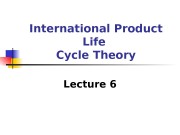 International Product Life Cycle Theory Lecture 6