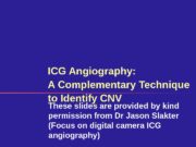 ICG Angiography:  A Complementary Technique to Identify