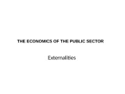 THE ECONOMICS OF THE PUBLIC SECTOR Externalities