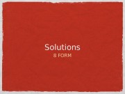 Solutions 8 FORM  All About you mean