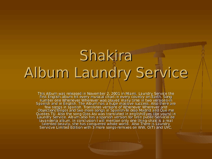 shakira laundry service album