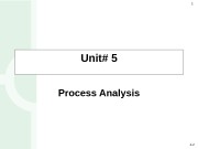 1 — 11 Unit# 5 Process Analysis