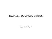 Overview of Network Security Davydenko Pavel  Presentation