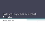 Political system of Great Britain Prime Minister