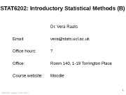 STAT 6202 Chapter 1 2012/2013 1 STAT 6202: