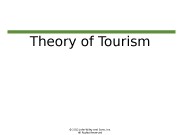 Презентация theory of tourism lec I